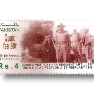 2001 PK1156 125th Birth Anniv of Mohammad Ali Jinnah Quaid-e-Azam