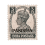 King George VI wearing Imperial Crown of India - overprinted